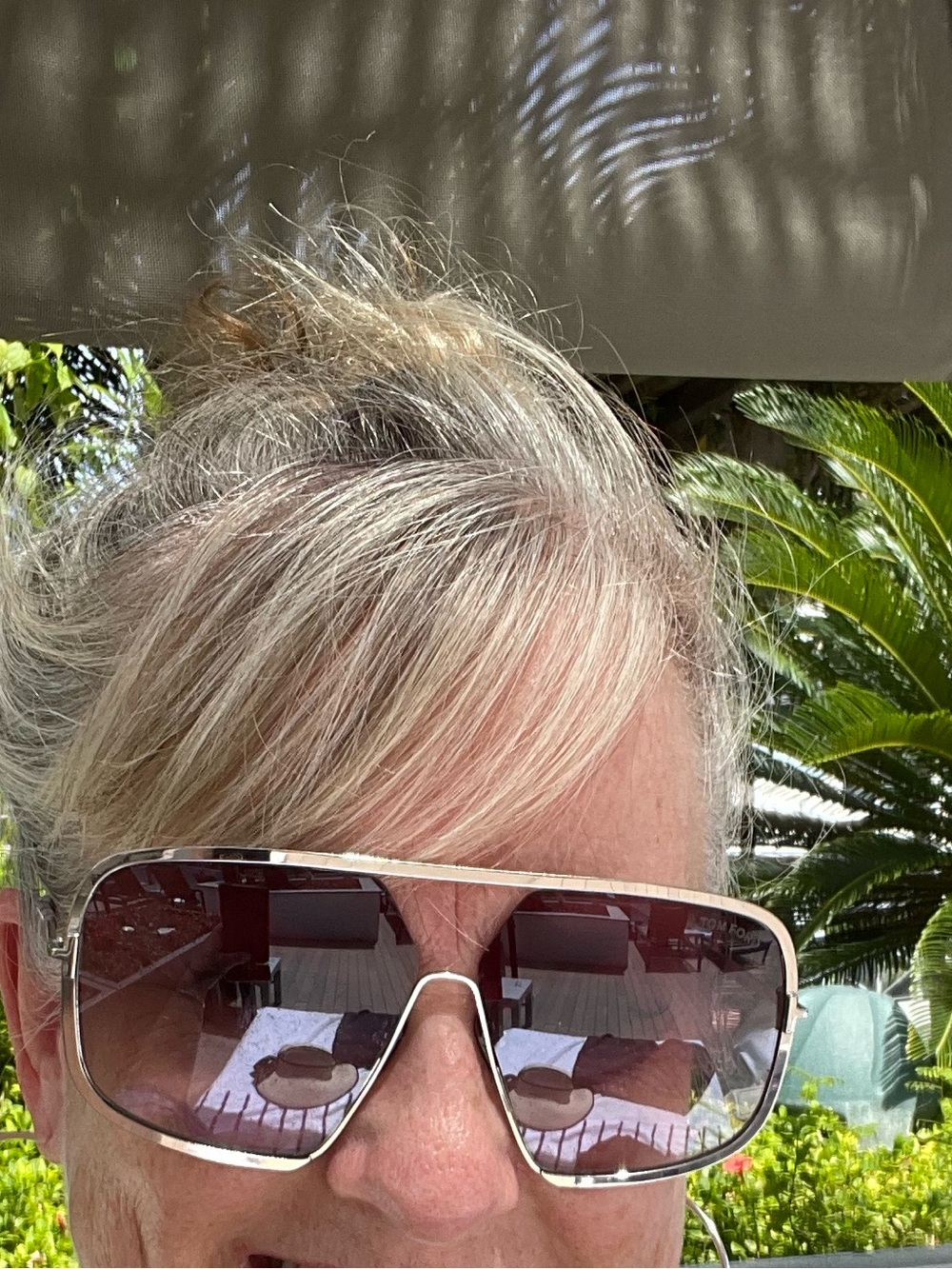 Tom Ford Women's Purple Gradient Shield Sunglasses